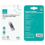 USAMS Adapter AU18 USB-C - LightningDigital Display 30W steel/aluminum SJ681LN01 (US-SJ681) - imagine 7