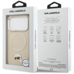 Karl Lagerfeld Karl Pin MagSafe Case for iPhone 17 Pro Max Beige - imagine 8