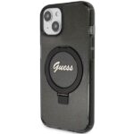Guess GUHMP15MHRSGSK iPhone 15 Plus / 14 Plus 6.7" black hardcase Ring Stand Script Glitter Ma - imagine 2