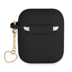 Guess GUA2LSCHSK AirPods cover black Silicone Charm Heart Collection - imagine 2