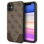 Guess GUHCN61PU4GHBR iPhone 11 6,1" / Xr 6,1" brown hardcase 4G Triangle Collection