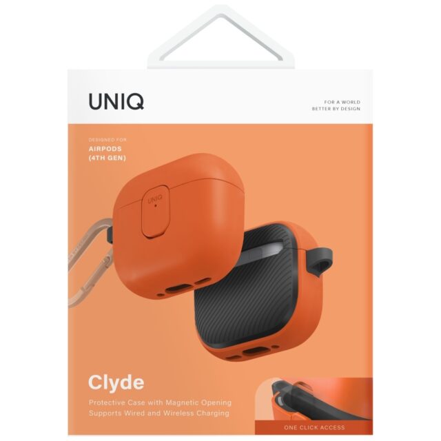 Case UNIQ Clyde for AirPods 4 Lock Case orange - imagine 5