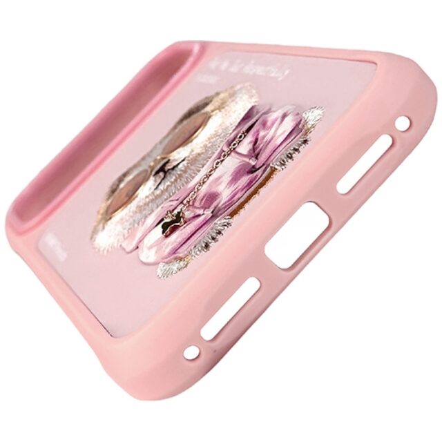 Case Nimmy Glasses Cool Dog for iPhone 17 Pro Max pink - imagine 2