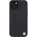 Case BMW BMHMP15MSLLBK iPhone 15 Plus / 14 Plus 6.7" black MagSafe Leather Hot Stamp - imagine 3