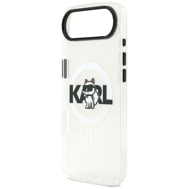 Karl Lagerfeld IML Choupette Sketch Logo MagSafe Case for iPhone Air Clear - imagine 6