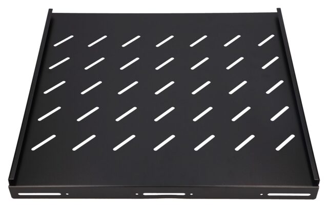 Extralink 1U 500mm Black | Fixed shelf | 19", 502 x 472mm, for 800mm depth cabinets - imagine 2