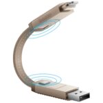 Cable Bazic GoCharge Alucable 4in1 (USB-A/USB-C - USB-C/Lightning) 15cm 60W 3A PD Fast Charge gold - imagine 3