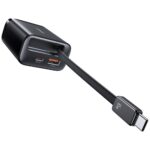 Wall charger USAMS Xiang Series CC299 65W 1xUSB-C 1xUSB-A + USB-C cable black - imagine 3