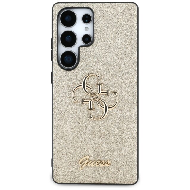Case Guess Fixed Glitter Big 4G Metal Logo to Samsung Galaxy S25 Ultra gold - imagine 3
