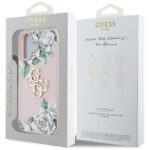Case Guess Grained Roses Big 4G logo for iPhone 16 pink - imagine 8
