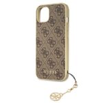 Guess GUHCP13MGF4GBR iPhone 13 / 14 / 15 6,1" brown hardcase 4G Charms Collection - imagine 6