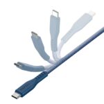 ENERGEA Flow USB-C to Lightning C94 MFI Cable 1.5m Blue 60W 3A PD Fast Charge - imagine 3