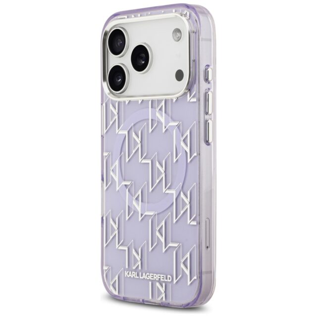 Karl Lagerfeld IML KL Monogram MagSafe Case for iPhone 17 Pro Max Purple - imagine 2