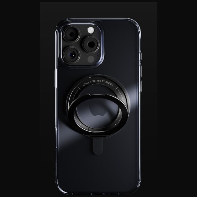 Case UNIQ Swivix for iPhone 16 Pro 360 Rotating Kickstand black - imagine 4