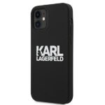 Karl Lagerfeld KLHCP12SSLKLRBK iPhone 12 mini 5,4" Silicone Stack Logo black - imagine 2