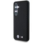 Case BMW Leather Carbon MagSafe for Samsung Galaxy S25+ black - imagine 2