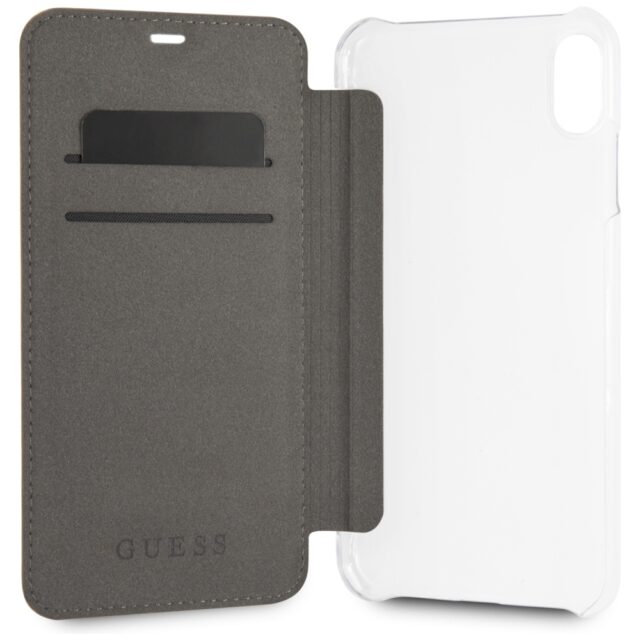 Guess GUFLBKI65GF4GBR iPhone Xs Max brown book 4G Charms Collection - imagine 3
