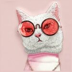 Nimmy case iPhone 16 6.1" pink Glasses Cool Cat - imagine 9