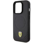 Ferrari FEHMP15LPTEK iPhone 15 Pro 6.1" black hardcase Carbon Metal Logo MagSafe - imagine 6