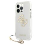 Guess GUHCP13XKS4GGO iPhone 13 Pro Max 6,7" Transparent hardcase 4G Gold Charms Collection - imagine 2