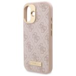 Guess GUHMP16SU4GPRP iPhone 16 6.1" pink hardcase 4G Logo Plate MagSafe - imagine 6