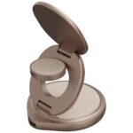 Wireless Charger Bazic Gomag Gyre Foldable 3in1 15W Fast Charging gold - imagine 2