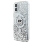 Karl Lagerfeld KLHMP16SLGKISGH iPhone 16 6.1" hardcase transparent Liquid Glitter Karl Head Magsafe - imagine 2