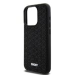 DKNY DKHCP15X3DRPWK iPhone 15 Pro Max 6.7" black hardcase 3D Rubber Repeat Pattern - imagine 6