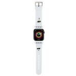 Karl Lagerfeld Strap KLAWLSLKCNH Apple Watch 42/44/45/49mm white strap 3D Rubber Karl&Choupette
