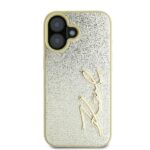 Karl Lagerfeld KLHCP16SPFMFBKMD iPhone 16 6.1" gold hardcase Metal Signature - imagine 3