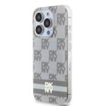 DKNY DKHMP13LHCPTSE iPhone 13 Pro / 13 6.1 inch beige hardcase IML Checkered Mono Pattern & Printed - imagine 2
