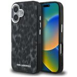 Case Karl Lagerfeld IML Leopard Pattern  MagSafe for iPhone 16 black