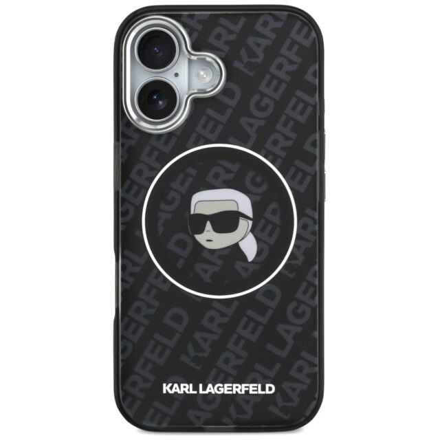 Case Karl Lagerfeld IML Karl Head Logo   MagSafe for iPhone 17 Pro black - imagine 3