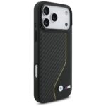 Case BMW M Carbon Line & Logo MagSafe for iPhone 17 Pro Max yellow - imagine 4
