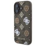 Guess GUHMP16SP4PWPW iPhone 16 6.1" brown hardcase Peony On 4G Background MagSafe - imagine 2