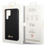 Guess GUHCS23LSLSMK S23 Ultra S918 black hardcase Silicone Vintage Gold Logo - imagine 8