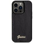 Guess GUHCP13XPSFDGSK iPhone 13 Pro Max 6.7" black hardcase Sequin Script Metal - imagine 3
