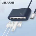 USAMS Adapter HUB 4xUSB 2.0 niebieski/blue SJ238FX02 (US-SJ238)