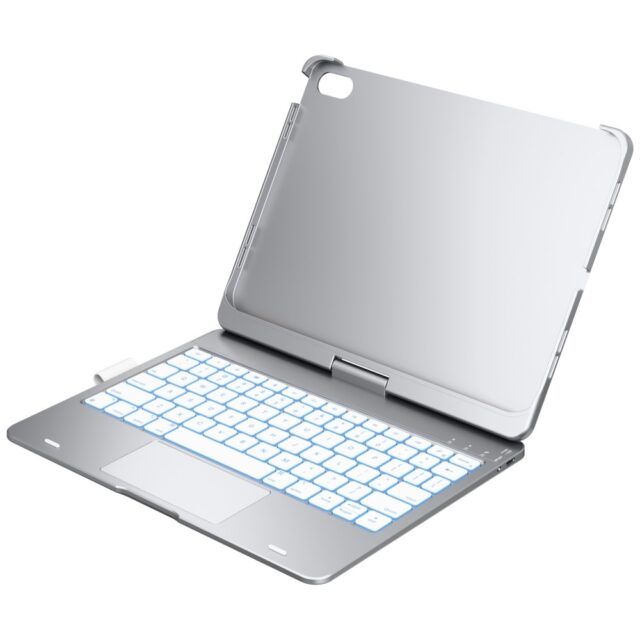 Case Flexbook Touch Typecase with keyboard for iPad 11" (A16) 2025 / iPad 10.9" 2022 silver - imagine 4