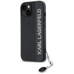 Karl Lagerfeld KLHCP15SPSAKDGCK iPhone 15 / 14 / 13 6.1" black hardcase Saffiano Rhinestones & - imagine 2
