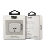 Karl Lagerfeld KLA3UKHGS AirPods 3 cover silver Glitter Karl`s Head - imagine 3