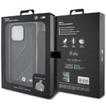 Case BMW BMHCP15L23PSCCK iPhone 15 Pro 6.1" black hardcase M Edition Carbon Stripe & Strap - imagine 7