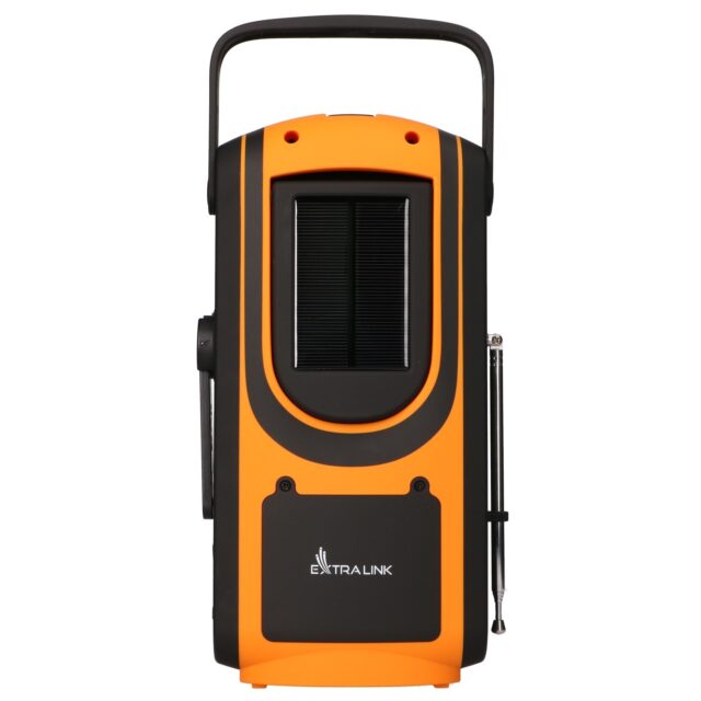 Extralink | Solar emergency radio with hand crank | dynamo, powerbank, 6000mAh, with SOS flashlight - imagine 3