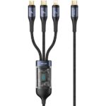 USAMS Braided cable U83 3in1 100W 1.2mDigital Display PD Fast Charge (lightning/microUSB/USB-C) SJ60