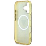 Case Guess IML Metal Glitter 4G Circle Triangle MagSafe for iPhone 16 brown - imagine 7