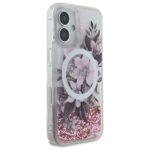 Guess GUHMP16SLFMWTP iPhone 16 6.1" pink hardcase Liquid Glitter Flower MagSafe - imagine 4