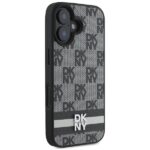 DKNY DKHCP16SPCPTSSK iPhone 16 6.1" black hardcase Checkered Pattern & Printed Stripes - imagine 4