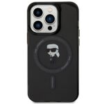 Karl Lagerfeld KLHMP15LHFCKNOK iPhone 15 Pro 6.1" black hardcase IML Ikonik MagSafe - imagine 3