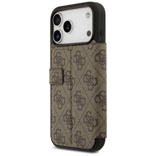 Guess Book 4G Metal Logo Case for iPhone 17 Pro Max Brown - imagine 5
