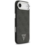 Case Guess 4G Triangle Logo MagSafe for iPhone Air black silver - imagine 4